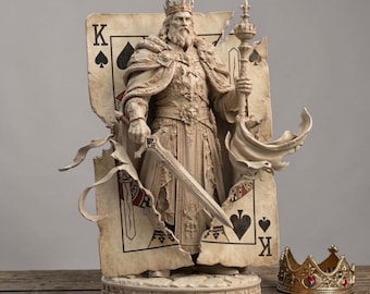 King of Spades Warrior Statue – Dark Fantasy 3D Printable STL File