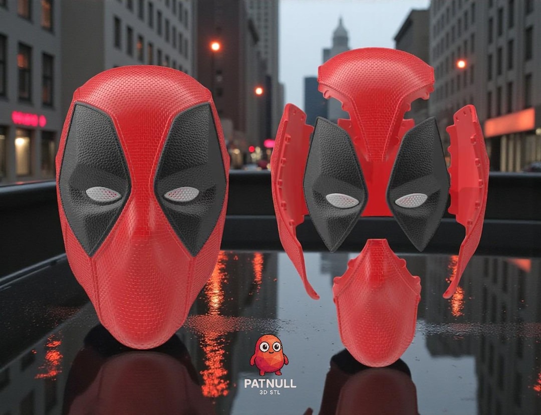 Deadpool 3 Cosplay Magnetic Helmet + 5 Eye Option 3D Stl Files - Etsy