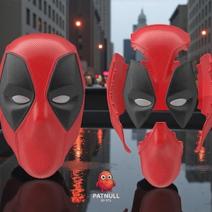 Deadpool 3 Cosplay Magnetic Helmet + 5 Eye Option 3D Stl Files