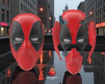 Deadpool 3 Cosplay Magnetic Helmet + 5 Eye Option 3D Stl Files
