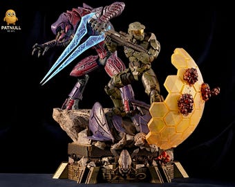 Halo Masterchief Diorama 3D STL Files - Video Game Figure