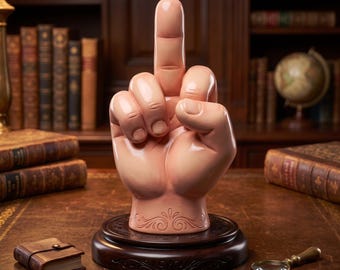 3D Printable Middle Finger Hand Statue STL File | Funny Desk Decor & Gag Gift