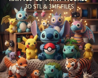 Knitted Figures Bundle 110+ 3D STL & 3MF Files For 3D Printing - 25GB Figure