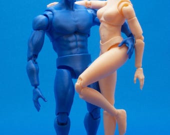 Articulated Poseable Male and Female Figure 3D STL Files