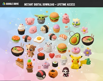 200+ Clicker STL Bundle: Mixed Themes, No Supports (Digital Download)