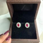 Ruby Hoop Earrings