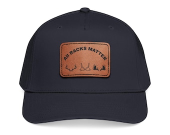 Leather Patch Baseball Cap | Hunting Humor, Outdoor Wilderness Style