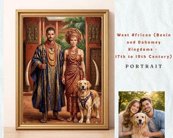 Your Pet as a West African Royal | Bespoke Dahomey Leopard Tribute | Majestic Tribal Cat Portrait | Spirit Animal Remembrance Wall Decor Art