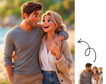 Custom 3D Cartoon Portrait from Photo Animated Character Art Movie Style Digital Illustration