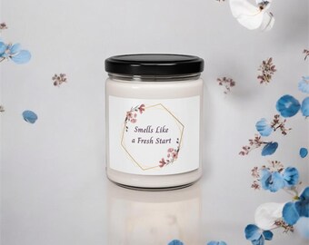 Smells Like a Fresh Start Candle | Scented Soy Candle 9oz
