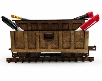 Handmade Railway Themed Bench Tidy with Drawer - Made to Order Gift Decor