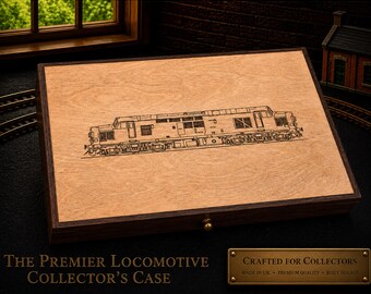 OO Gauge Diesel Locomotive Storage Box | Wooden Model Train Display Case | Vertical Sections | 37