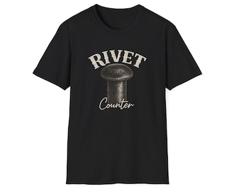 Rivet Counter T-Shirt | Vintage Rivet Illustration, Industrial Humor