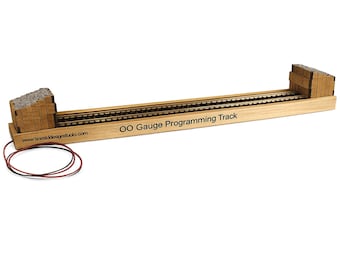 Handgefertigte DCC Programmierschiene mit Prellstopper | OO Gauge mittlerer Fleck | Auf Bestellung