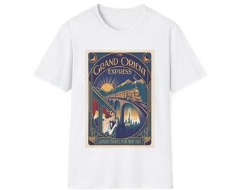 Grand Orient Express T-Shirt | Vintage Train Poster, Art Deco Travel Tee