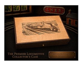 OO Gauge Wooden Locomotive Storage Box | Model Train Display Case, Horizontal Sections | A4 Scenic