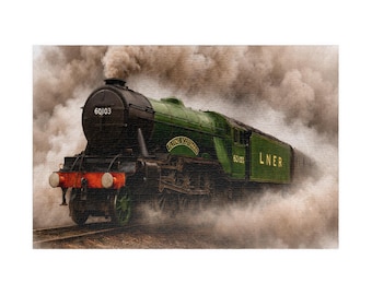 A3 Steam Loco Jigsaw Puzzle, 1014 Pieces, Vintage Locomotive Art, Train Enthusiast Gift