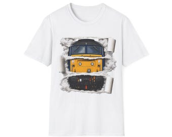 Yellow Train Locomotive T-Shirt | Vintage Diesel Engine Graphic Tee