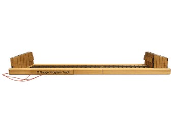 Handmade DCC Programming Track with Buffer Stops | O Gauge Medium Stain| Made to Order