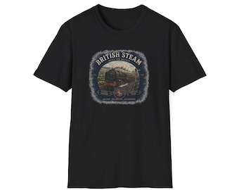 British Steam Train T-Shirt | Vintage Locomotive Railway Graphic