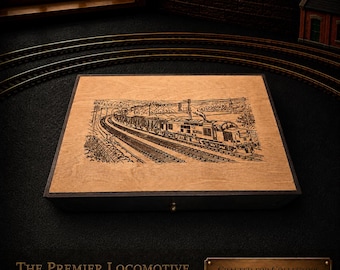 OO Gauge Wooden Locomotive Storage Box | Model Train Display Case, Horizontal Sections | 37 Scenic