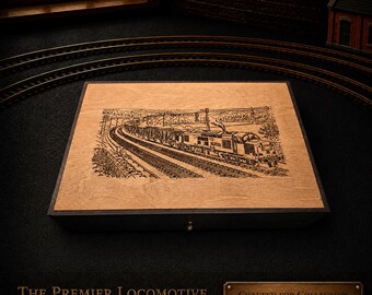 OO Gauge Wooden Locomotive Storage Box | Model Train Display Case, Vertical Sections | 37 Scenic