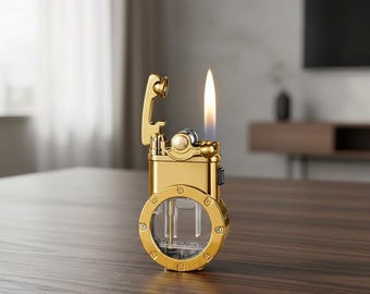 Dual Flame Jet Torch Lighter Windproof Butane Lighter Refillable Pocket Lighter Gift for Men