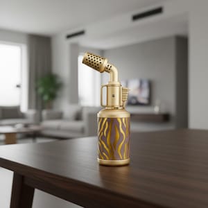 Gold Metal Jet Lighter Windproof Blue Flame Torch Refillable Butane Gas Pocket Lighter Durable Luxury Vintage Style Gift for Men
