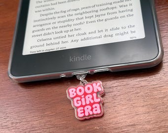 Book Girl Era Kindle Charm | USB-C Dust Plug
