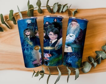 Diseño para vaso mágico de mago / Diseño para vaso delgado de 20 oz PNG / Diseño para escuela de magia / Descarga digital