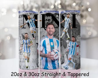 Soccer Player Messi 20oz Tumbler Wrap Png Wrap Digital File Download