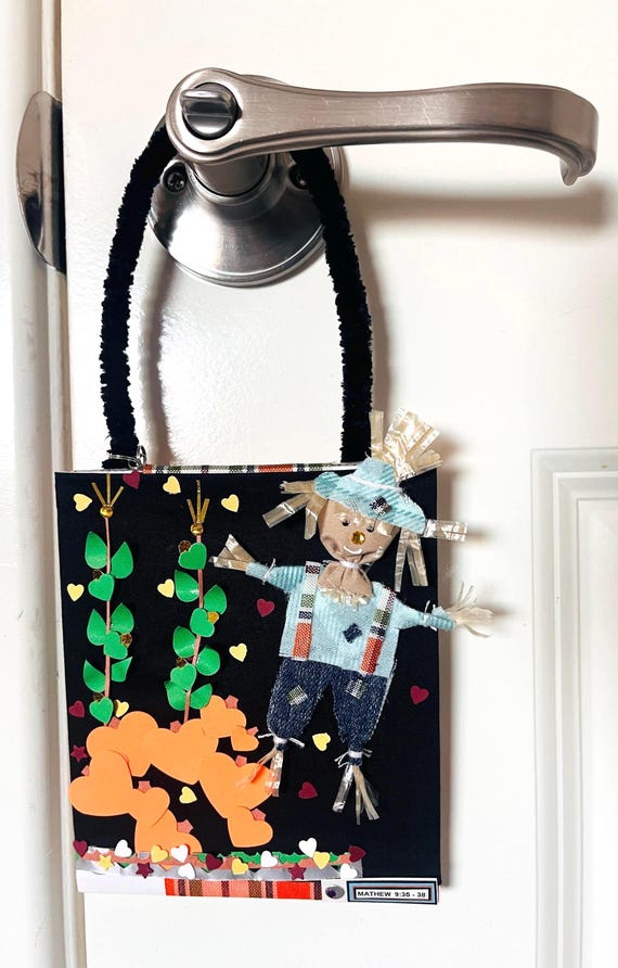 Personalized Fall/Harvest Door Hanger, Seasonal Christian Keepsake Gift