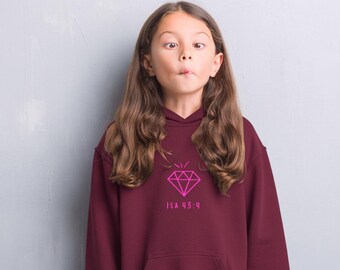 Sudadera con capucha para jóvenes cristianos Preciosa Isaías 43:4