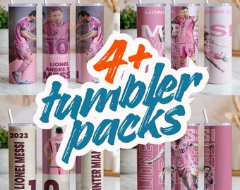 Pink Soccer Player 20oz Tumbler Wrap PNG | Sports Aesthetic Seamless Sublimation Design for Skinny Tumblers
