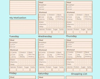 Wochen-Fitnessplaner