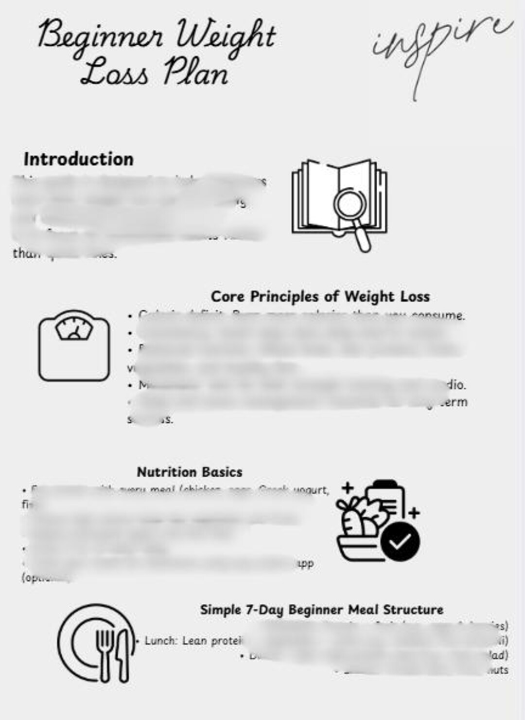 Beginners Weight Loss Guide - Etsy
