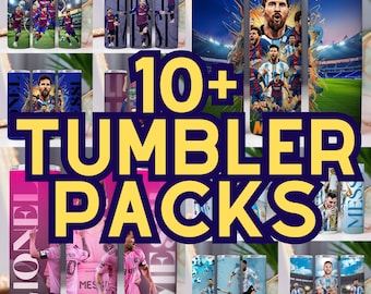 Messi Soccer Tumbler Wrap PNG Designs, 20oz (Digital Download)