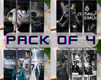 Packung mit 2 Cristiano Ronalo 20 Unzen Tumbler Wrap Png Digitale Datei Download Sublimation Design