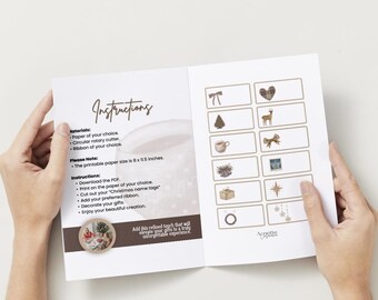 Christmas Name Tag of Brown theme!