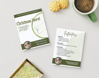 Christmas Name Tag of GREEN FORREST & GOLD!