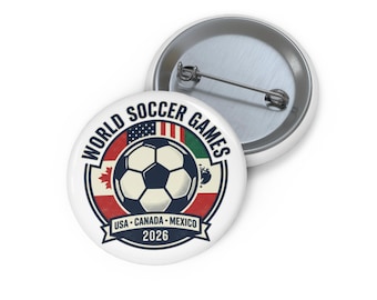 Wereldvoetbalwedstrijden voetbalspeldknoppen | VS Canada Mexico 2026