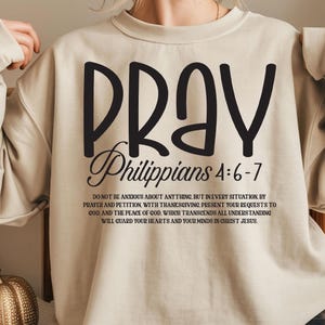 Filipperbrevet 4:6-7 SVG, Bibelvers, Kristna citat (digital nedladdning)