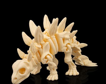 Scheletro di Stegosauro – Giocattolo da scrivania a forma di dinosauro articolato stampato in 3D
