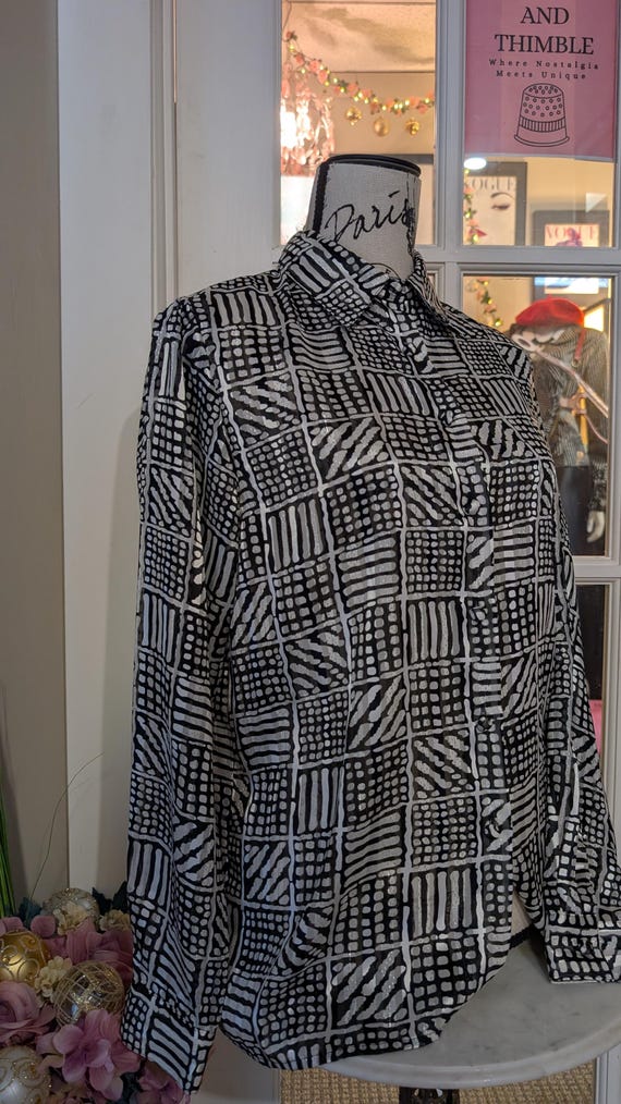 Yves St. Clair Button Down Collared Blouse - image 1