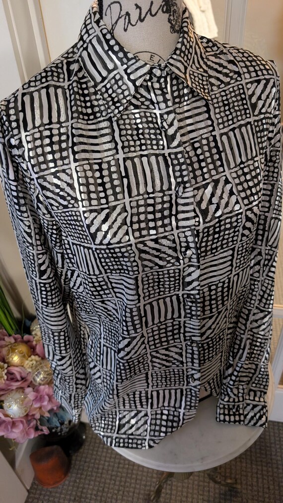 Yves St. Clair Button Down Collared Blouse - image 3