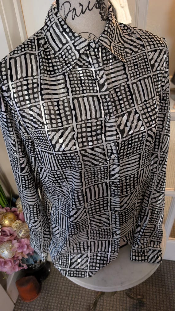 Yves St. Clair Button Down Collared Blouse - image 2