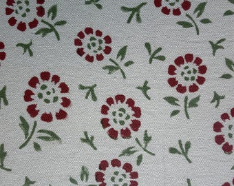 Groenbruine Indiase katoenen blokprintstof | Stof op maat gesneden voor naaien, quilten, patchwork en meubelstof