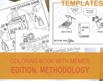 Student Meme Coloring Book - Methodology Edition, 6 Illustrations (PDF Download)
