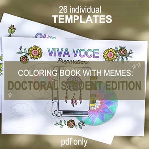 Malbuch mit Memes über den Alltag eines Doktoranden (PDF-Download, 26 Illustrationen, A4-Querformat) | Illustrationen | Geschenke Studenten