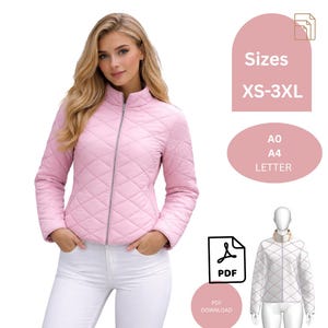 Steppjacke Schnittmuster | Trichterhalsjacke Schnittmuster | pdf-Download XS-3XL